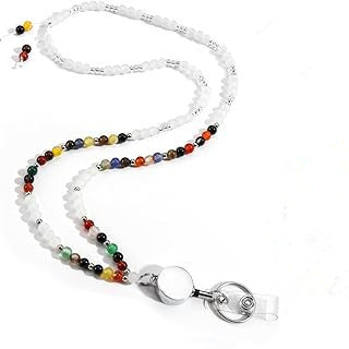 Beaded Eyewear Lanyard Necklace with Retractable Clip Bowlift