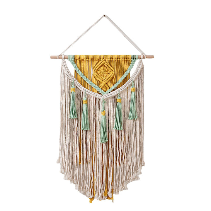 Macramé Wall Hanging Tapestry with Decorative Fringe Bowlift