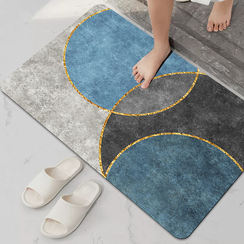 Elegant Marble-Inspired Bath Mat