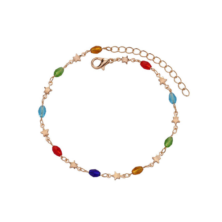 Colorful Star Charm Anklet Bowlift