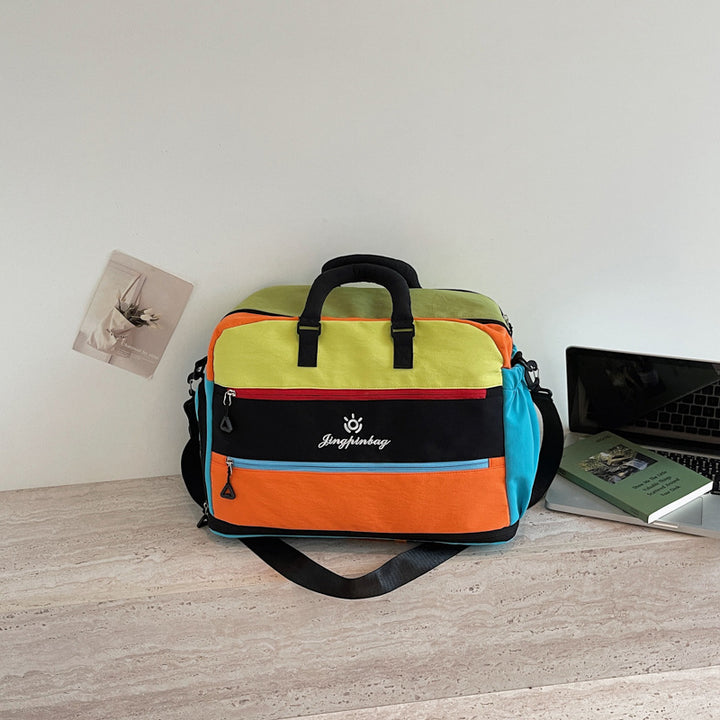 Colorful Multi-Compartment Travel Duffel