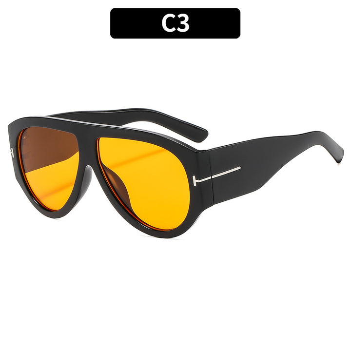 Bold Angular Cat-Eye Sunglasses