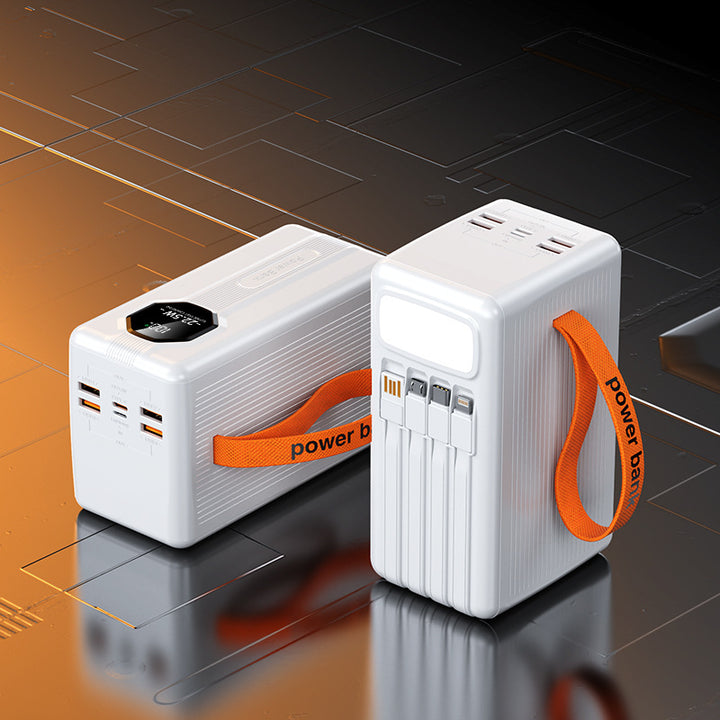 Portable power bank with integrated charging cables and intelligent fast charging function Bowlift
