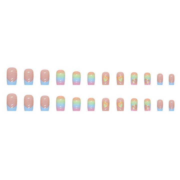 Artistic Heart-Themed Press-On Nail Designs Bowlift