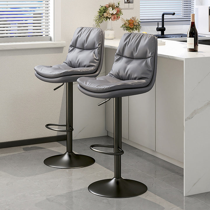 Height adjustable bar stool with ergonomic seat padding Bowlift