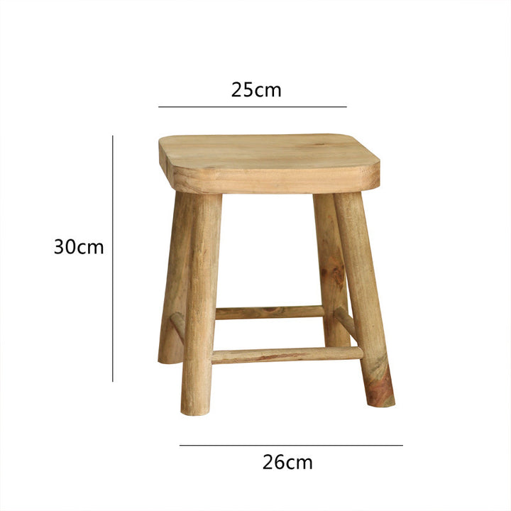 Robust stool made of solid wood Bowlift