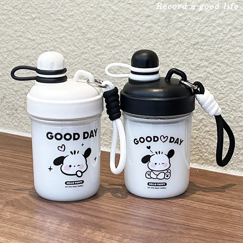 Women's Fun Drinking Bottle with Practical Carrying Strap Bowlift