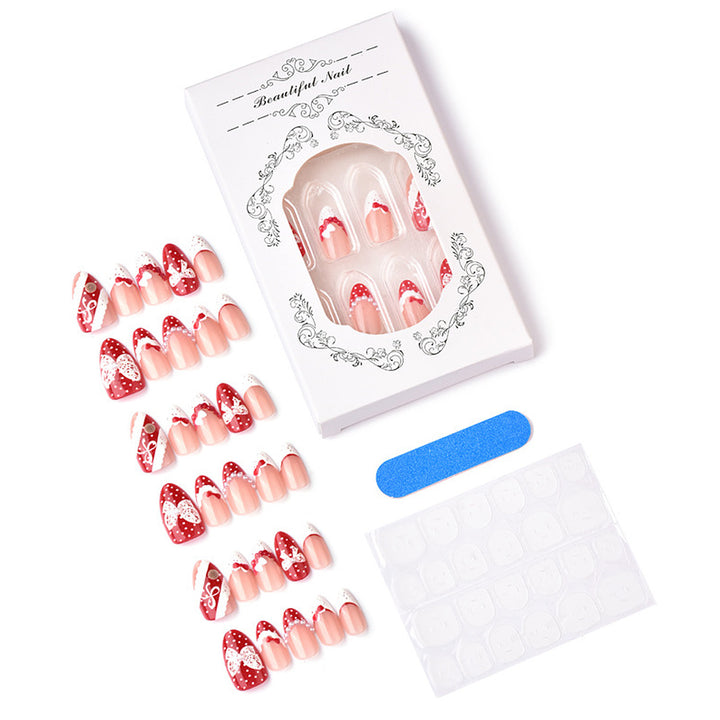 Decorative Holiday-Themed Press-On Nail Set Bowlift