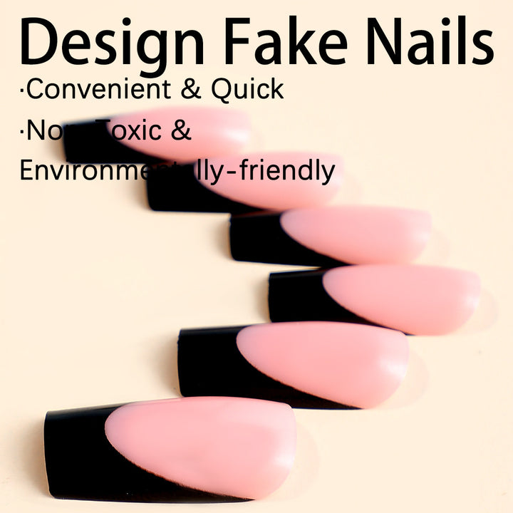 Artificial nail tips with modern design and stylish accents Bowlift