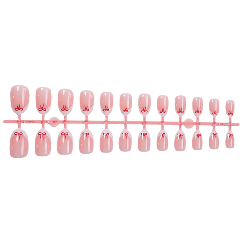 Creative Bow-Embellished Press-On Nail Set Bowlift