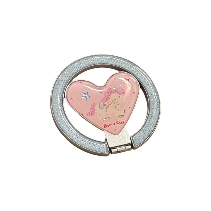 Hand mirror in heart-shaped design with unicorn motif Bowlift