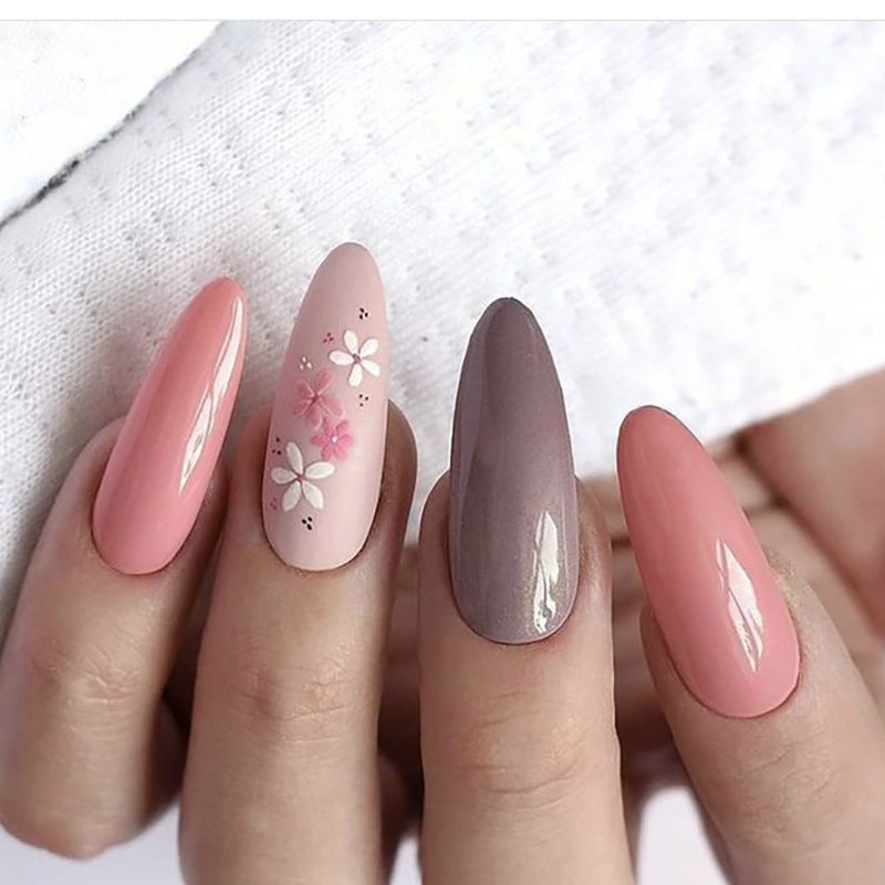 Floral Design Stiletto Nail Set Bowlift