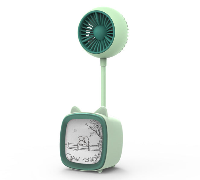 Unisex Cute Bunny-Themed Rechargeable Desk Fan Bowlift