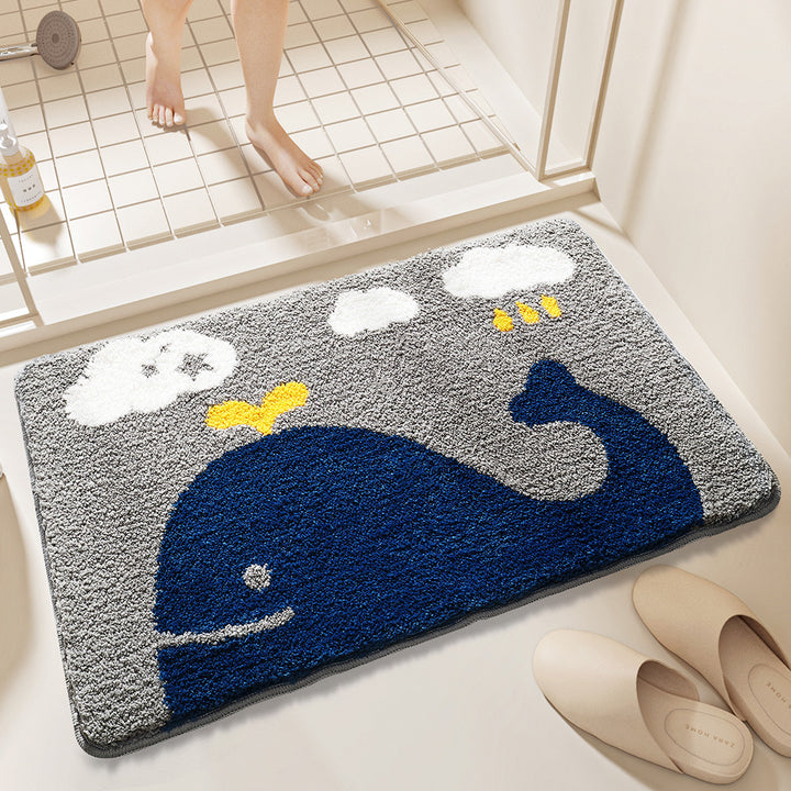 Plush Bunny-Themed Bath Mat Bowlift