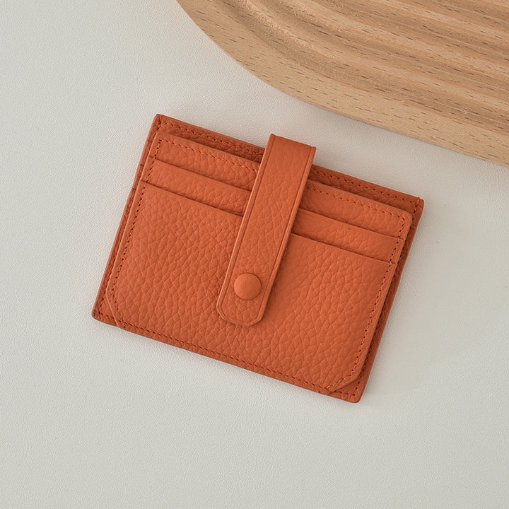 Textured Leather Card Holder Bowlift