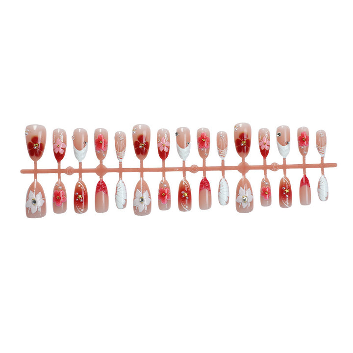 Floral Embellished Press-On Nail Set Bowlift 1788495995