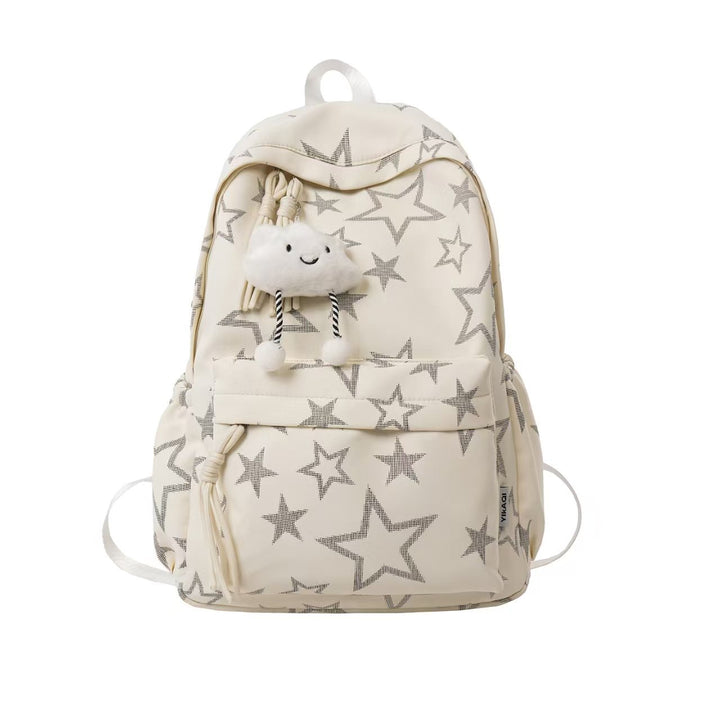 Star-Printed Playful Backpack Bowlift