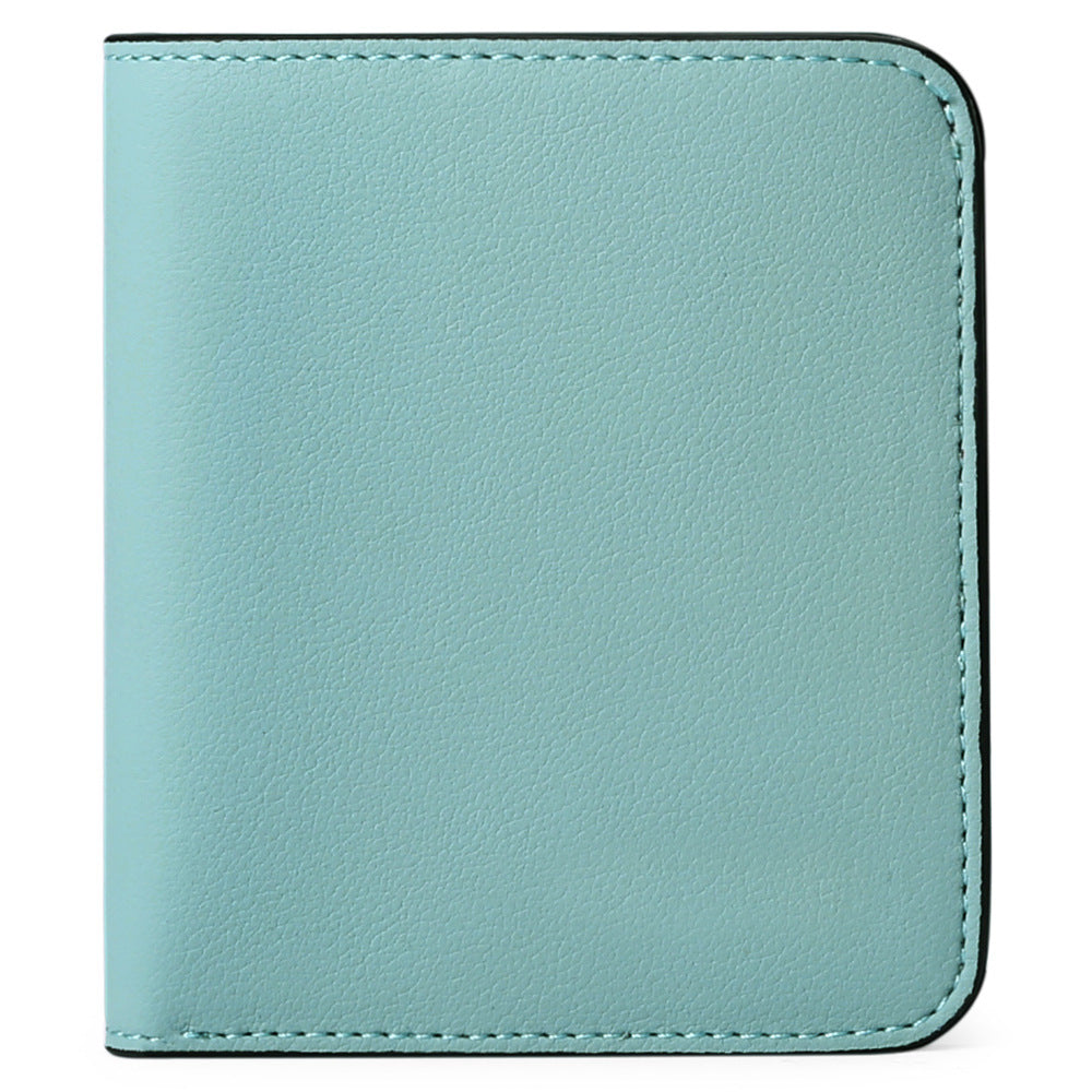 Compact Saffiano Card and Coin Wallet with Zipper Pocket Bowlift