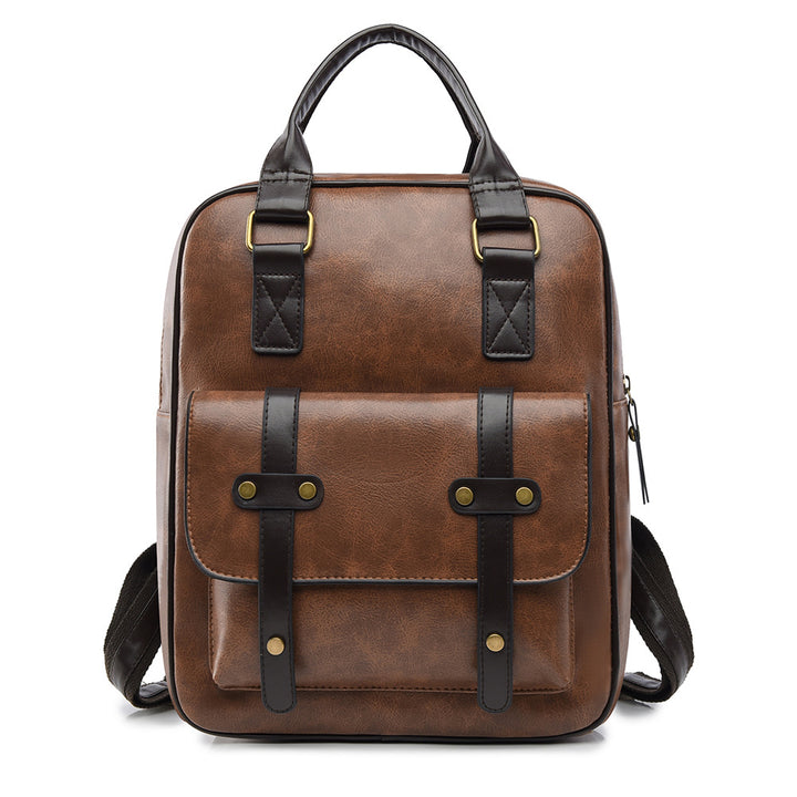 Vintage Leather Multi-Functional Backpack Bowlift