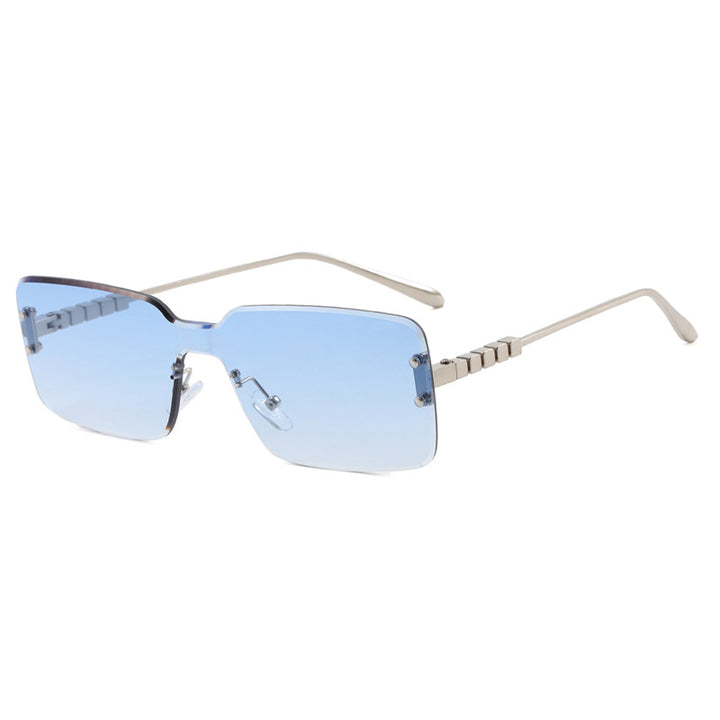 Women's modern rectangular sunglasses with stylish metal frame Bowlift