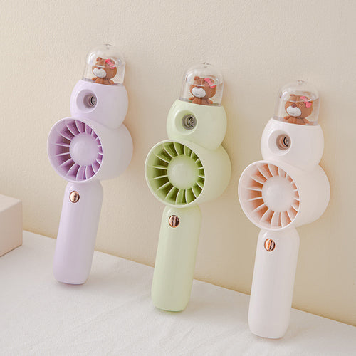 Ladies Portable Mini Hand Fan with Cute Animal Design Bowlift