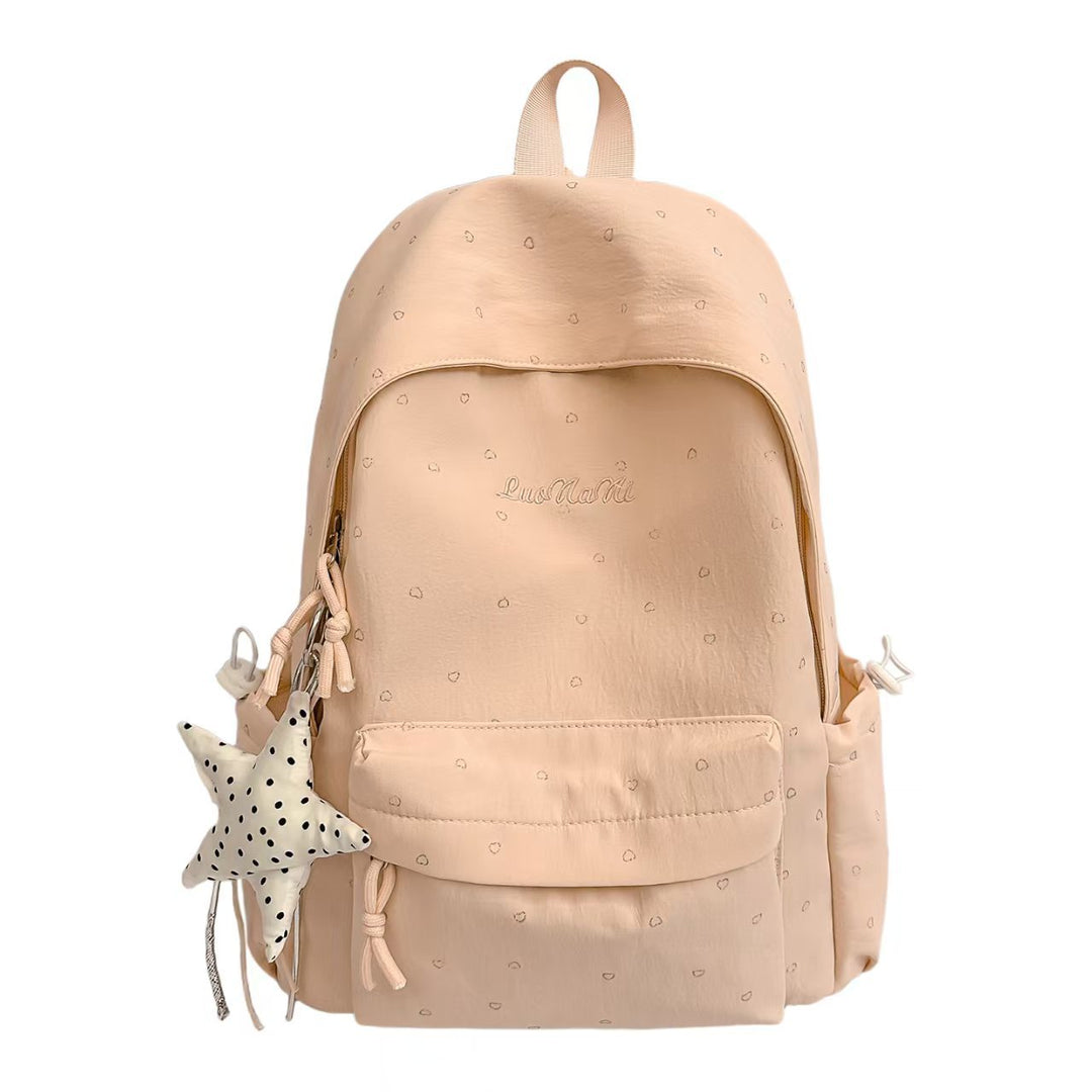 Backpack with Unique Heart Applications and Practical Structure Bowlift