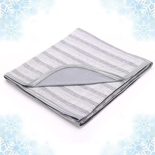 Women Soft and Breathable Striped Fleece Blanket Bowlift