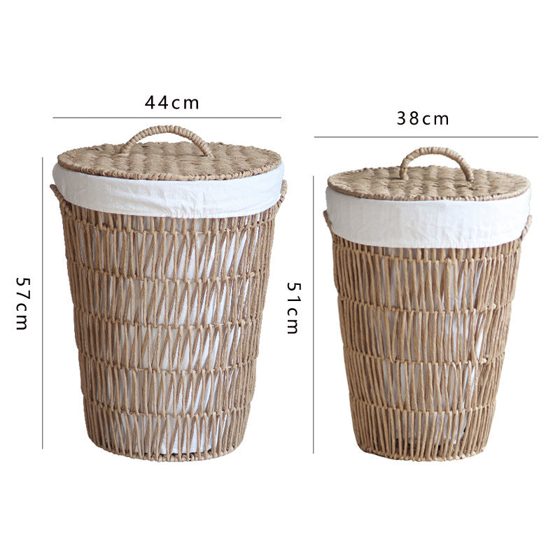 Rustic laundry basket with lid Bowlift