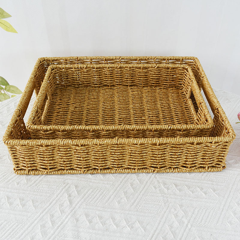 Handwoven Decorative Storage Tray Bowlift