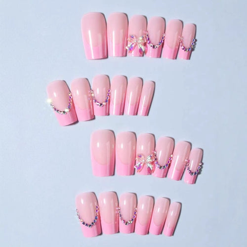 Artificial nail set with elegant decorations Bowlift