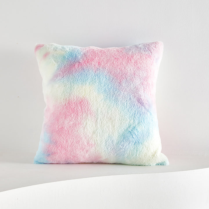 Plush Tie-Dye Decorative Pillow