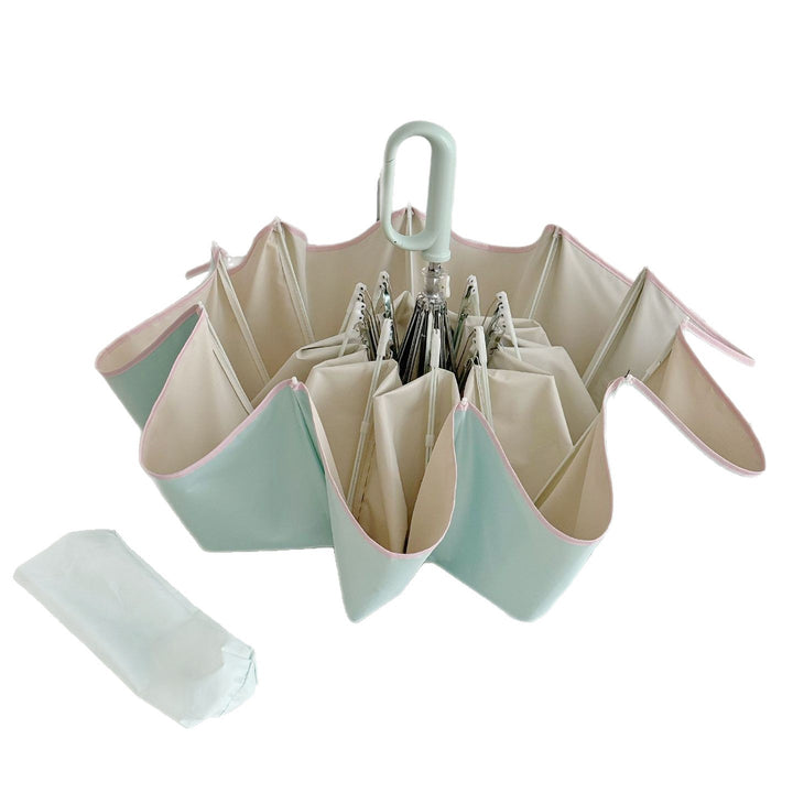 Women's Foldable Umbrella with Innovative Flower Shape Bowlift