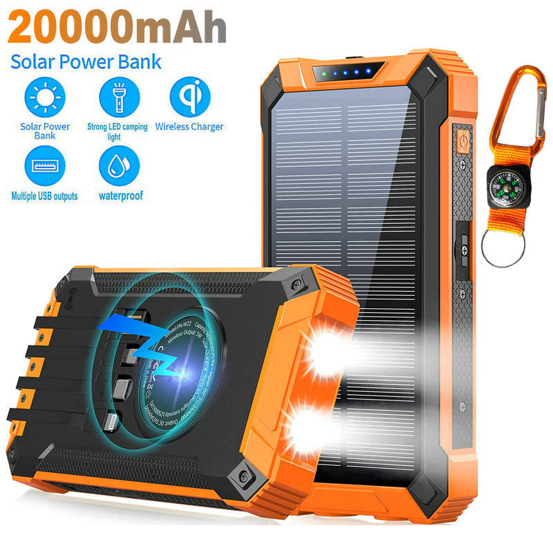 Power bank with solar-powered quick charger Bowlift