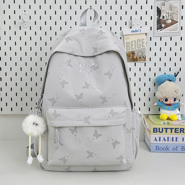 Charming Butterfly Print School Backpack