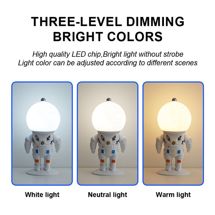Astronaut Moon Lamp Resin Night Light Bedroom Bedside Decor Creative Gift