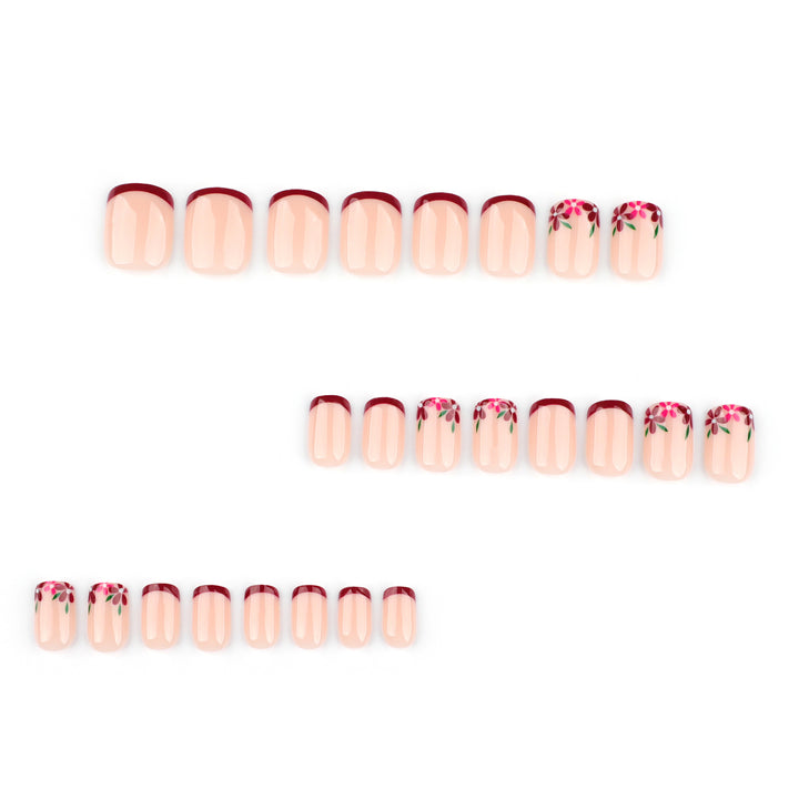 Artful nail design with flower and gradient effects Bowlift