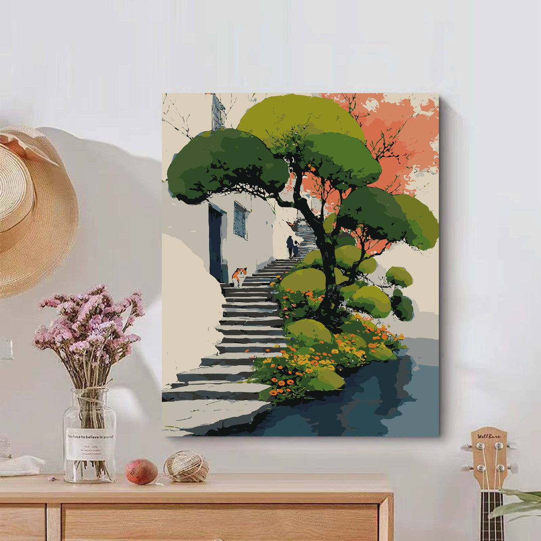 Nature-Inspired Serene Landscape Canvas Art Bowlift