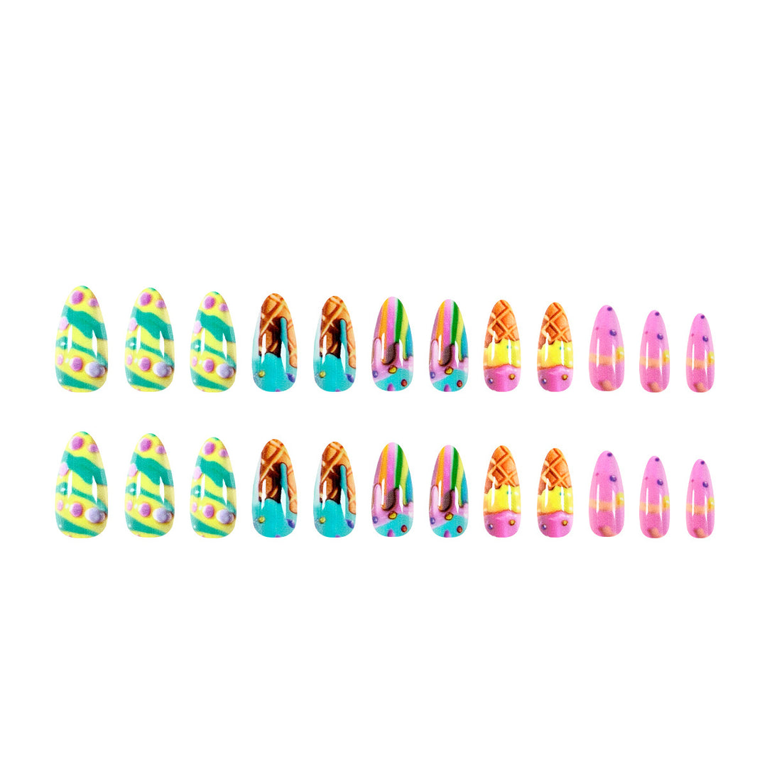 Artistic nail art in ice cream design Bowlift