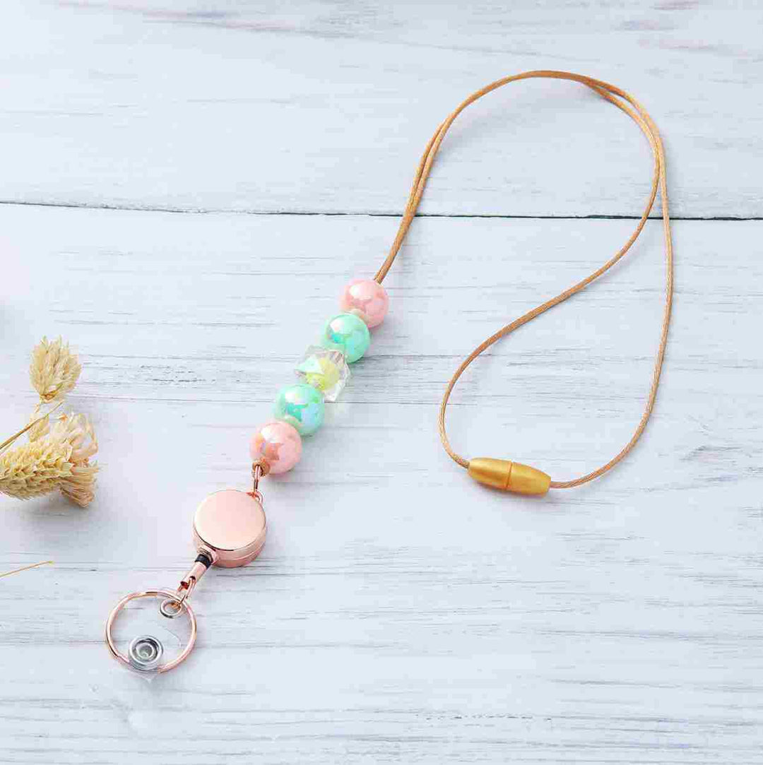 Decorative Beaded ID Badge Lanyard Bowlift