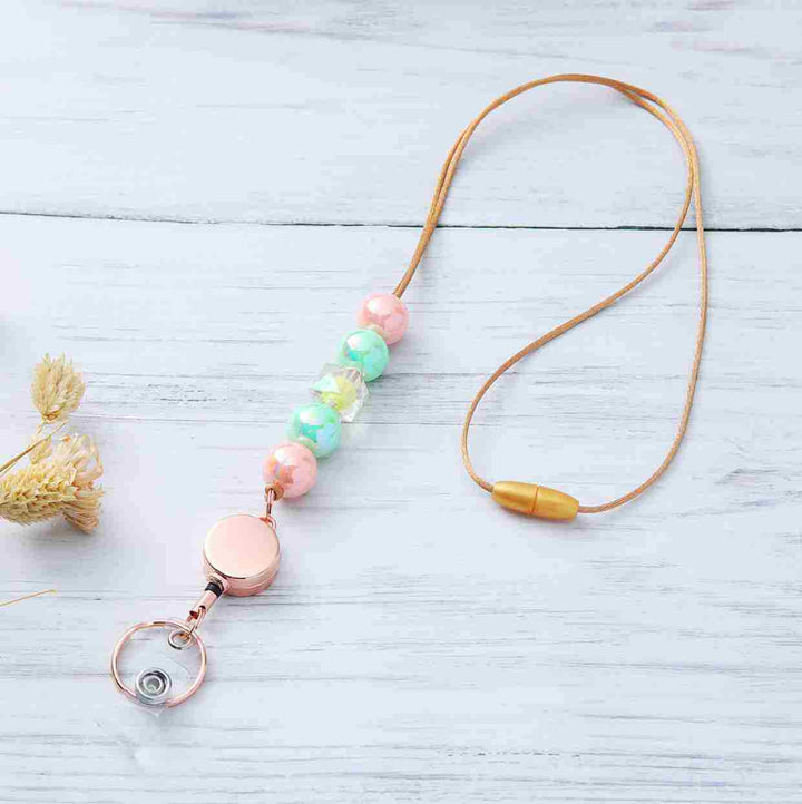 Decorative Beaded ID Badge Lanyard Bowlift