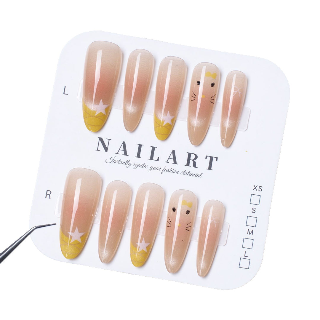 Decorative Themed Press-On Nail Set Bowlift