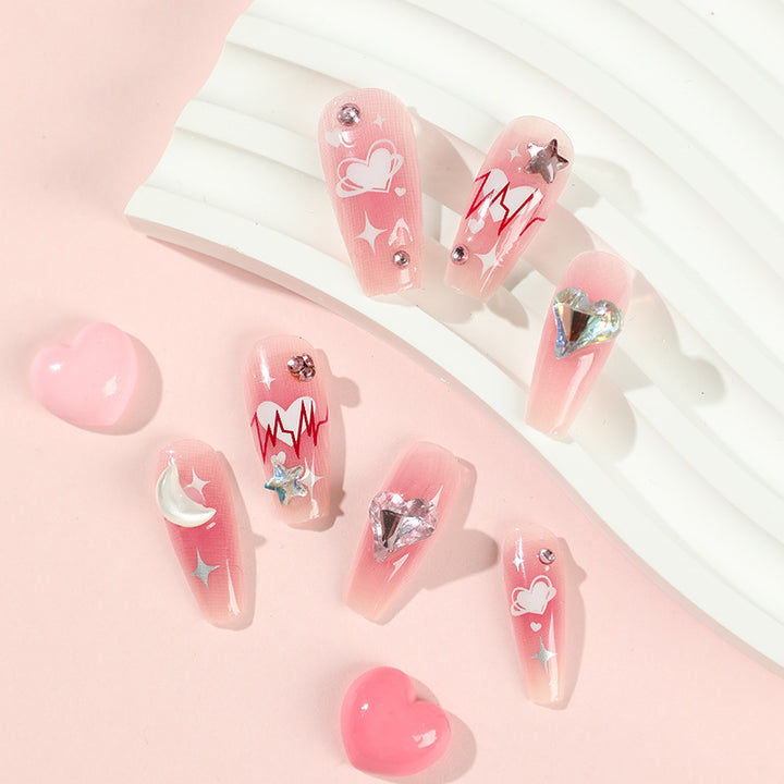 Artful Gel Nails with Glamorous Decorations Bowlift