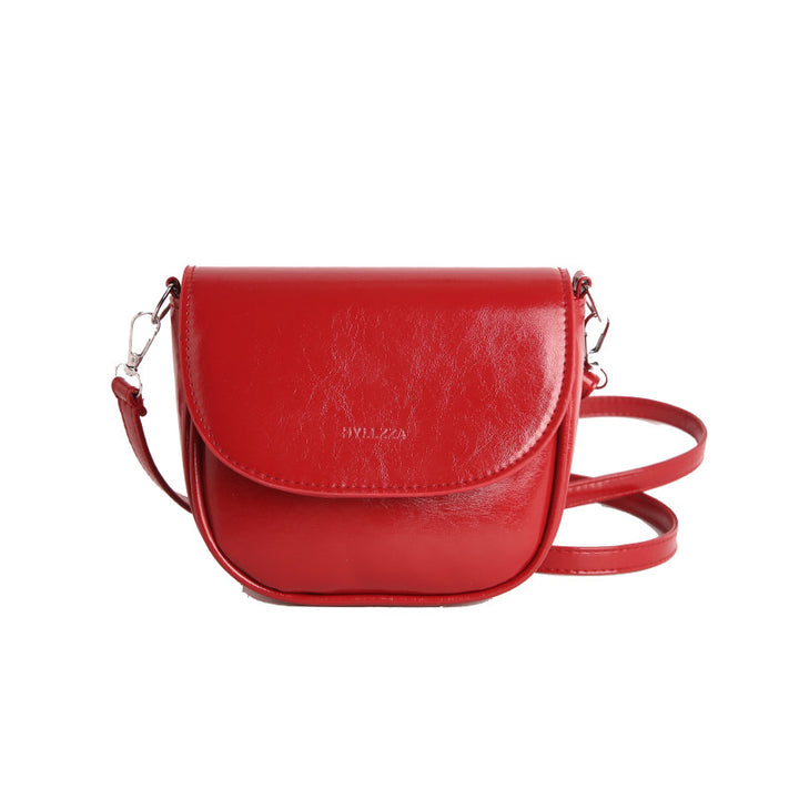 WoMinimalist Faux Leather Crossbody Bag Bowlift