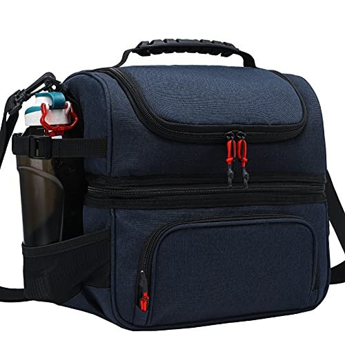 Insulated Lunch Bag with Multiple Compartments and Bottle Holder Bowlift