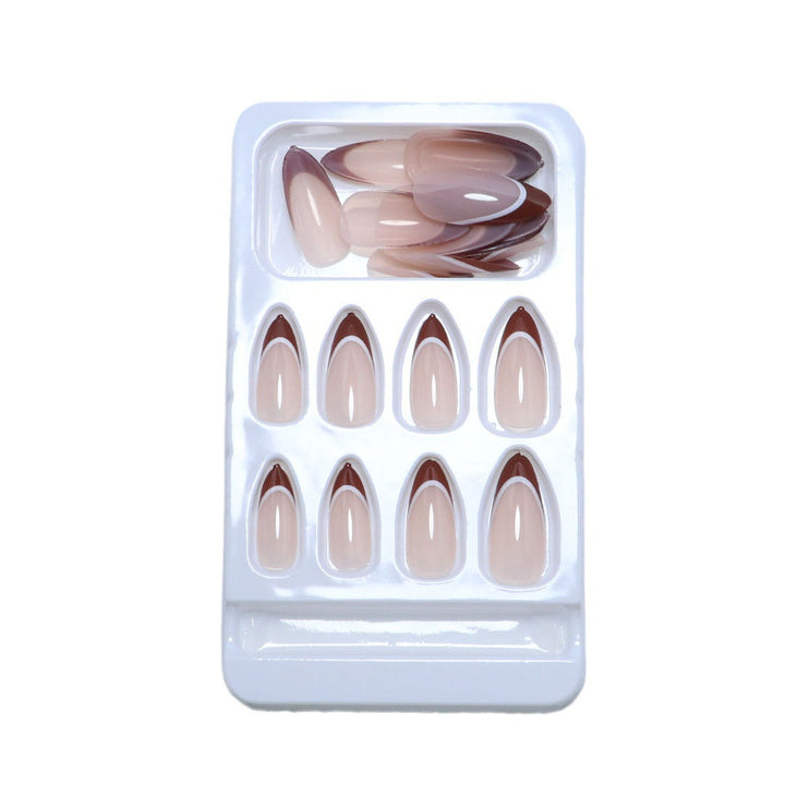 Artistic French Tip Press-On Nails Bowlift