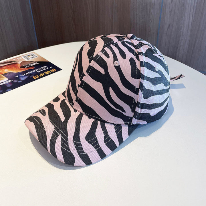 Women's Trendy Animal Print Adjustable Baseball Cap Bowlift