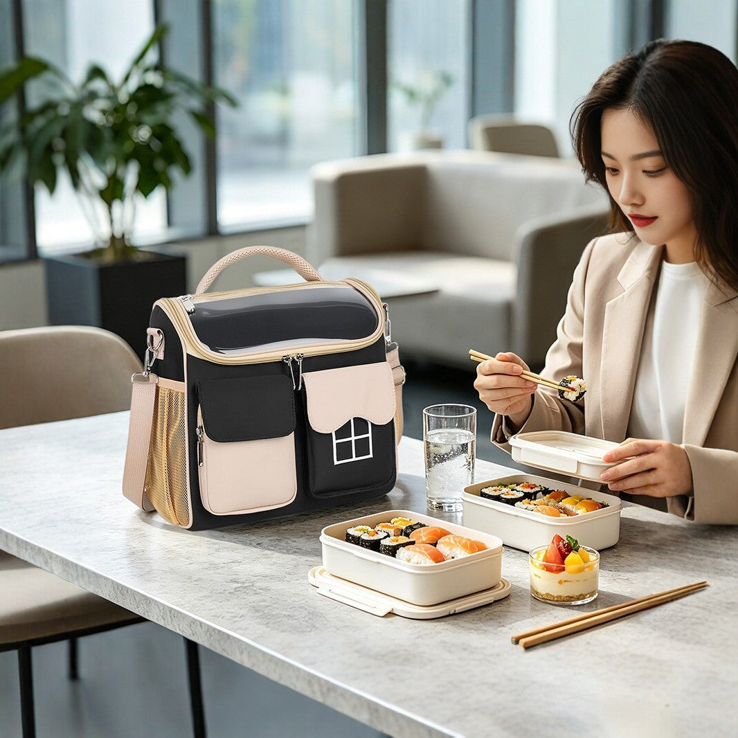 Multi-Pocket Insulated Lunch Cooler Bowlift