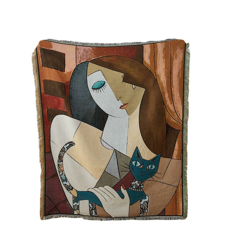 Artistic Woven Tapestry Blanket