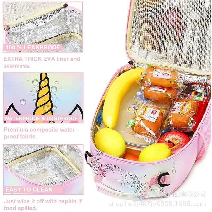 Fun Unicorn Themed Backpack Bowlift
