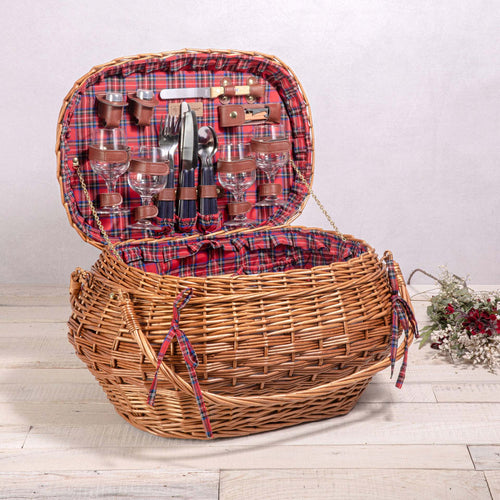 Women's basket with reinforced handle and decorative bows Bowlift